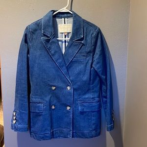 Anthropology/Pilcrow and the letterpress/denim blazer/extra small